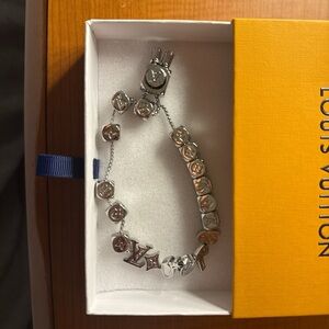 Louis Vuitton Silver and Gold Charm Bracelet